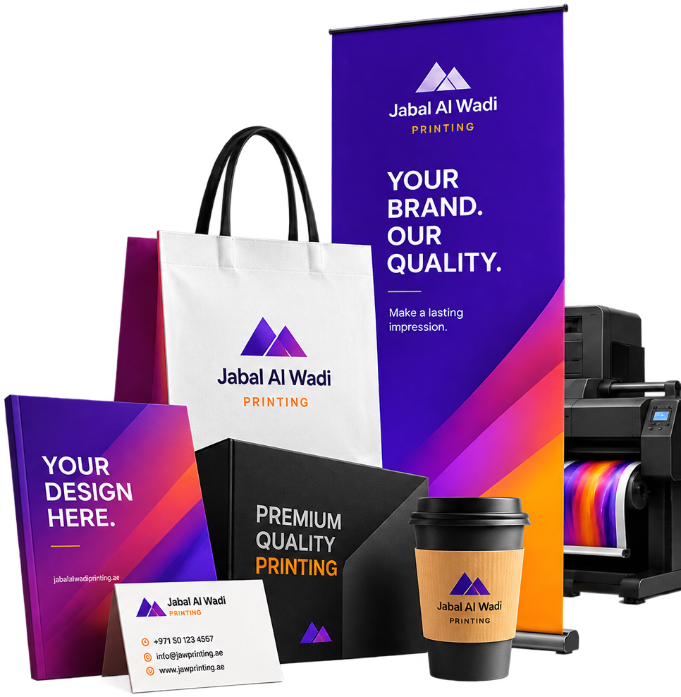 Jabal Al Wadi Printing — packaging and print samples